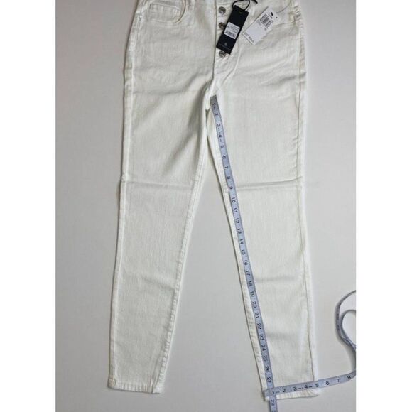 Numero Verona Ankle Skinny‎ Jeans 30 White Juniors' Stretchy Exposed-Buttons NEW - Picture 5 of 9